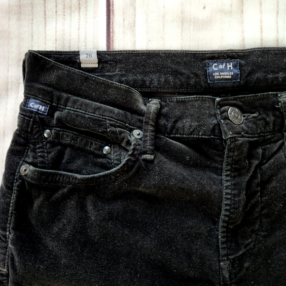 Citizens of Humanity "Rocket" High Rise Skinny Velour Black Pant Jean | Size 26 - Picture 6 of 14